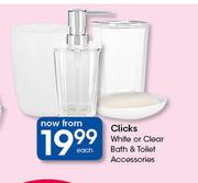 Clicks White Or Clear Bath & Toilet Accessories-Each