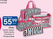 Clicks Lipstick Queen Toiletry, Vanity, Cosmetic Or Hanging Bags-Each