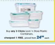 Clicks Lock'n Store Plastic Containers-Each