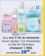 Oh So Heavenly Room Sprays, Car Fresheners Or Gel Air Fresheners-Each