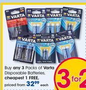 Varta Disposable Batteries-Each