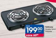 Safeway Double Spiral Hotplate-Each