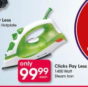 Clicks Pay Less 1400Watt Steam Iron-Each