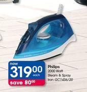 Philips 2000Watt Steam & Spray Iron GC1436/20-Each