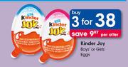 Kinder Joy Boys Or Girls Eggs-For Any 3