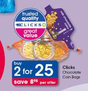 Clicks Chocolate Coin Bags-For Any 2