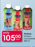 Herbex Fat Burn Concentrate-400ml Each