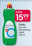 Clicks Pay Less Dishwashing Liquid-750ml Each
