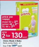 Clicks Made For Baby Pants Jumbo Packs-Each