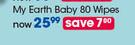 Clicks My Earth Baby 80 Wipes-Per Pack
