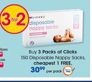 Clicks 150 Disposable Nappy Sacks-Per Pack
