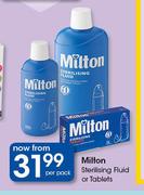 Milton Sterilising Fluid Or Tablets-Per Pack