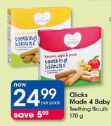 Clicks Made 4 Baby Teething Biscuits-170g Per Pack