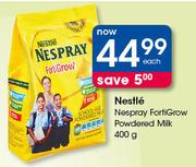 Nestle Nespray Fortigrow Powdered Milk-400g Each