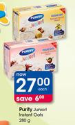 Purity Junior Instant Oats-280g Each