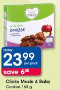 Clicks Made 4 Baby Cookies-160g Per Pack