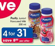 Purity Junior Flavoured Milk-4X200ml