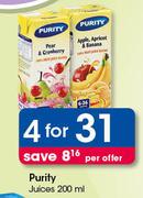 Purity Juices-4X200ml