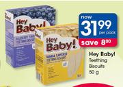 Hey Baby Teething Biscuits-50g Per Pack