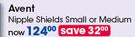 Avent Nipple Shields Small Or Medium-Each