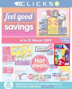 Clicks : Feel Good Savings (6 Mar - 21 Mar 2019), page 1