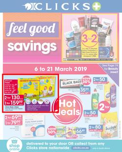 Clicks : Feel Good Savings (6 Mar - 21 Mar 2019), page 1