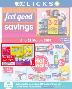 Clicks : Feel Good Savings (6 Mar - 21 Mar 2019), page 1