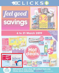 Clicks : Feel Good Savings (6 Mar - 21 Mar 2019), page 1