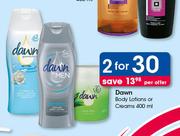 Dawn Body Lotions Or Creams-2x400ml Per Offer