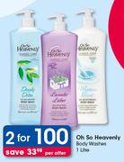 Oh So Heavenly Body Washes-2x1Ltr Per Offer