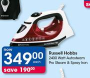 Russell Hobbs 2400 Watt Autosteam Pro Steam & Spray Iron-Each
