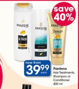 Pantene Hair Treatments, Shampoo Or Conditioner-400ml Each