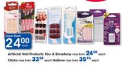 Artificial Nail Products Kiss & Broadway-Each