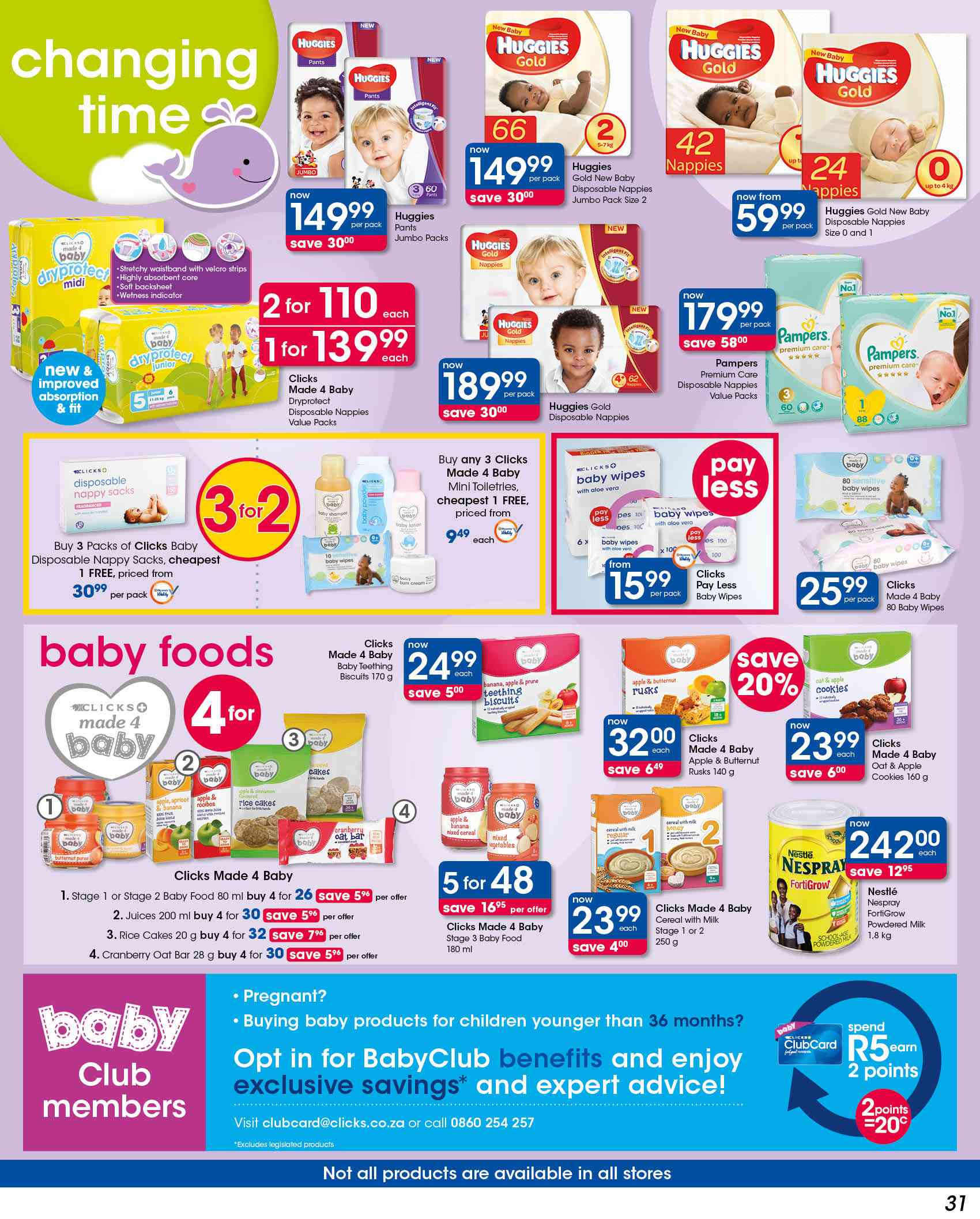 Special Clicks Made 4 Baby Stage 1 Or 2 Baby Food 4x80ml Www guzzle co za