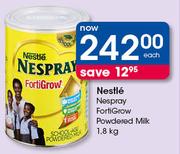 Nestle Nespray Fortigrow Powdered Milk-1.8Kg Each