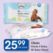 Clicks Made 4 Baby Wipes-80's Per Pack