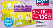 2x Clicks Made 4 Baby Dryprotect Disposable Nappies Value Packs-Each