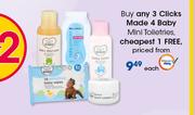 Clicks Made 4 Baby Mini Toiletries-Each