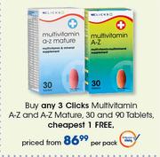 Clicks Multivitamin A-Z And A-Z Mature 30 And 90 Tablets-Per Pack