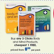 Clicks Body And Mind Products-Per Pack