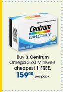 Centrum Omega 3 Minigels-60's Per Pack