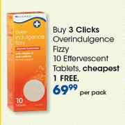 Clicks Overindulgence Fizzy Effervescent Tablets-10's Per Pack