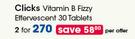 Clicks Vitamin B Fizzy Effervescent 30 Tablets-For 2