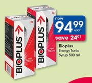 Bioplus Energy Tonic Syrup-500ml Each