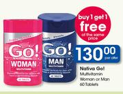 Nativa Go! Multivitamin Woman Or Man 60 Tablets-Per Offer