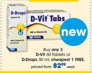 D-Vit 60 Tablets Or D-Drops-30ml Each