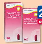 Clicks Calcium & Magnesium 60 Tablets-For 2