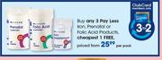 Clicks Pay Less Iron, Prenatal Or Folic Acid Products-Per Pack