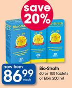 Bio-Strath 60 Or 100 Tablets Or Elixir-200ml Each
