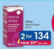 Clicks Rescue Drops-2 x 30ml